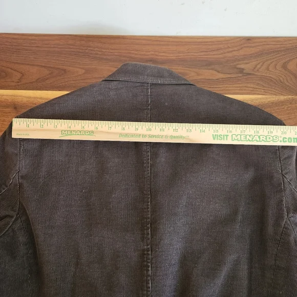 Eddie Bauer Men Corduroy Gray 3 Button Single Vent Fully Lined Sport Coat Size L - Picture 8 of 10